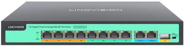 Main image of 8 Ports Full Gigabit PoE++ Switch, Built-in 120W Power with 4 BT 90W Ports & 4 at 30W Ports, Sufficient for All IEEE 802.3 af/at/bt Devices Including PTZ Cameras, AP, PoE Light...