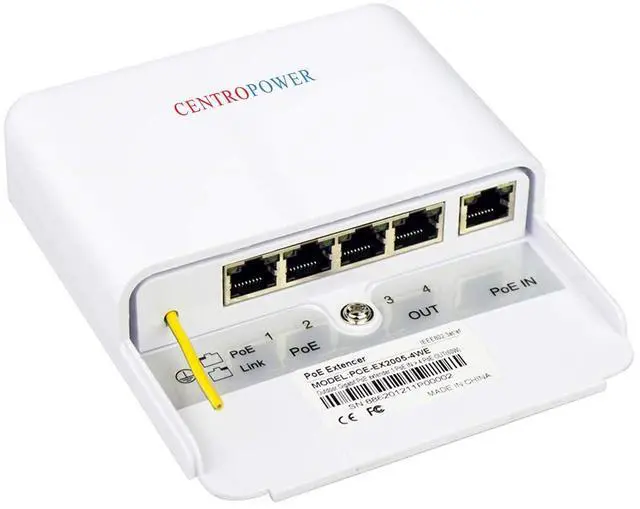 Main image of Outdoor 5 Port PoE Switch/Extender/Booster, 60W 48V 10/100/1000M POE Passthrough Switch Outdoor Ethernet ExtenderPoE Repeater,6KV Lightning Protection, IEEE 802.3af/at/bt