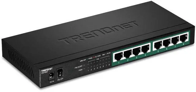 Main image of 8-Port Gigabit PoE+ Switch, 120W PoE Power Budget, 16Gbps Switching Capacity, IEEE 802.1p QoS, DSCP Pass-Through Support, Fanless, Wall Mountable, Lifetime Protection, Black, TPE-TG84