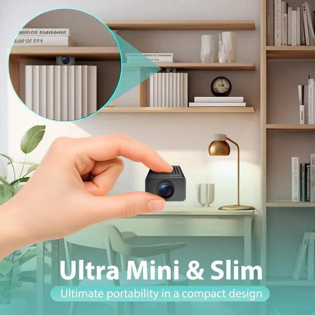 Alt view image 2 of 7 - Mini Camera, PIR Nanny Cam for Home | Motion Detection Without WiFi, Free 1-Year Cloud Storage, 4K HD Day & Night Recording Smart Mini Camera for Home/Baby/Pet (1, USB) (Black)