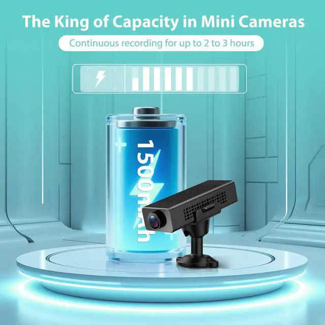 Alt view image 7 of 7 - Mini Camera, PIR Nanny Cam for Home | Motion Detection Without WiFi, Free 1-Year Cloud Storage, 4K HD Day & Night Recording Smart Mini Camera for Home/Baby/Pet (1, USB) (Black)
