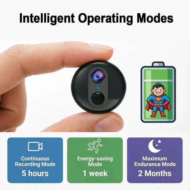 Alt view image 6 of 7 - Mini Portable 4G LTE Cellular Security Camera with Magnetic Rotating Mount, 4K HD No Wi-Fi Security Camera with Built-in SIM, 60-Day Long Standby, Night Vision, PIR Motion Detection (W-Q2)