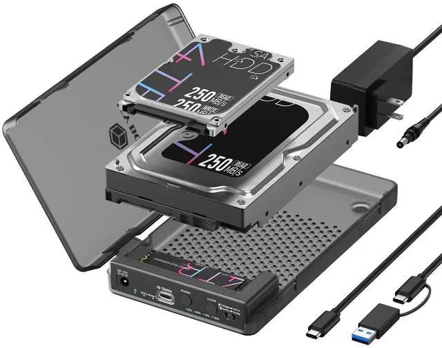 Main image of M.2 NVMe to SATA 2.5/3.5 SSD/HDD Docking Station, ICY BOX USB-C 10Gbps Bidirectional Clone Station for M.2 NVMe SSD to SATA 2.5/3.5 SSD&HDD, SATA to NVMe SSD Cloner&Reader, Offline Cloning
