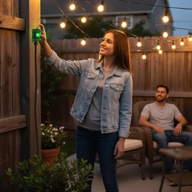 Alt view image 4 of 7 - Inline Switch Extension Cord 14awg 3-Prong Piggyback Plug, Ip67 Waterproof Extension Cord with Switch On/Off, Ac/dc 20a-125v with Green LED Outdoor Rocker, Etl Listed(Black, 3ft)