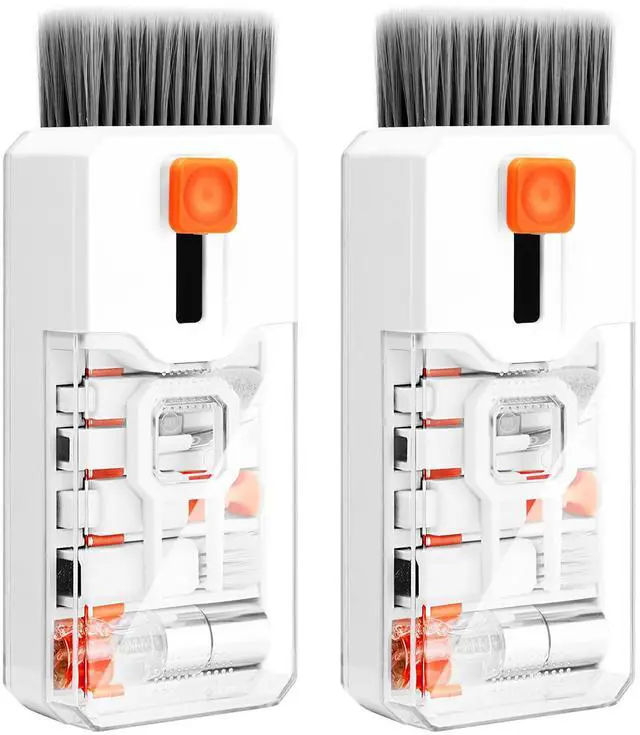 Main image of 2 Pack Keyboard Cleaner Laptop Cleaning Kit, Computer Screen Cleaning Brush Tool x2, Multi-Function PC Electronic Cleaner Kit Spray x2 for iPad iPhone, Earbuds, Camera Monitor, All-in-one with Patent