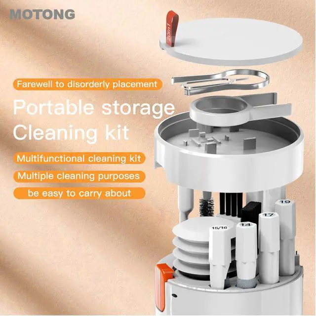 Alt view image 3 of 7 - Cellphone Cleaning Kit, Laptop Cleaning Kit,20 in 1 Mutifunctional Cleaner Tools Kits for AirPods Camera PC (White)