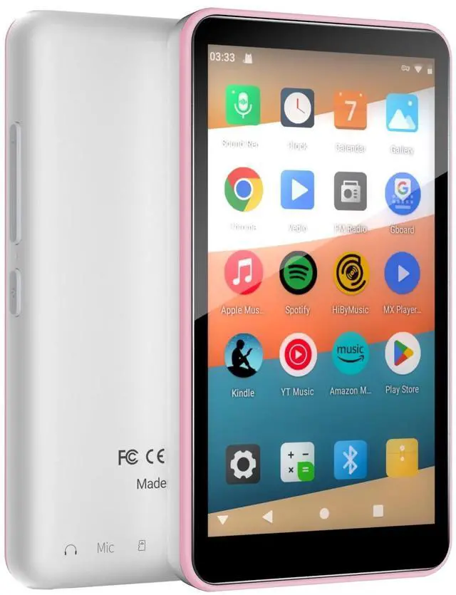 Main image of MP3 Player with Bluetooth and WiFi, 144GB Android 9.0, 4" Touch Screen, DGTenk Kids MP3 & MP4 Player for Spotify & Google Play, Parental Control, FM Radio, Long Battery Life for Travel & Gym, Blush-P