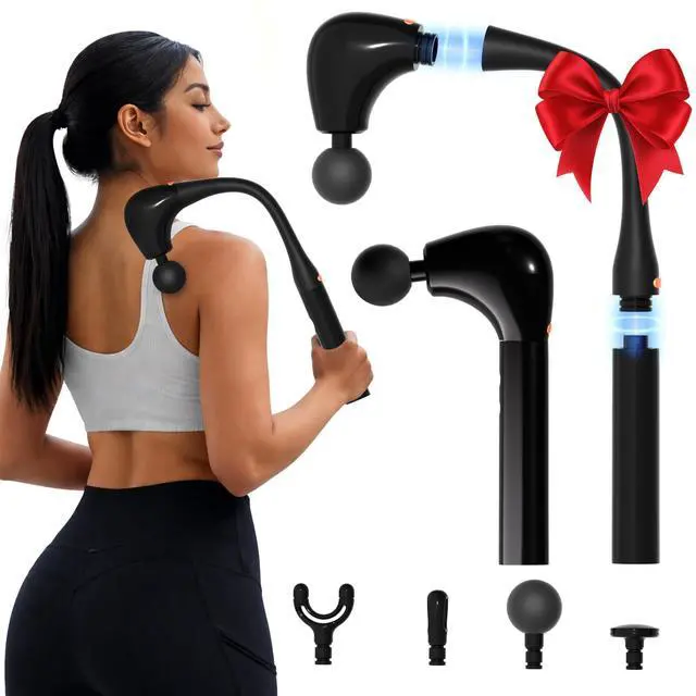 Main image of Massage Gun Deep Tissue with Extension Handle Professional Percussion 2-in-1 Detachable Back Massager for Pain Relief,Muscle Relief Massager for Shoulder Back Thigh Waist&Neck (Upgraded)