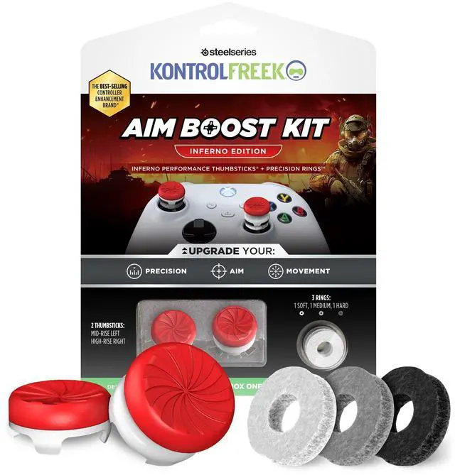 Main image of Aim Boost Kit for Xbox One and Xbox Series X Controller | Includes Performance Thumbsticks and Precision Rings | Inferno Edition