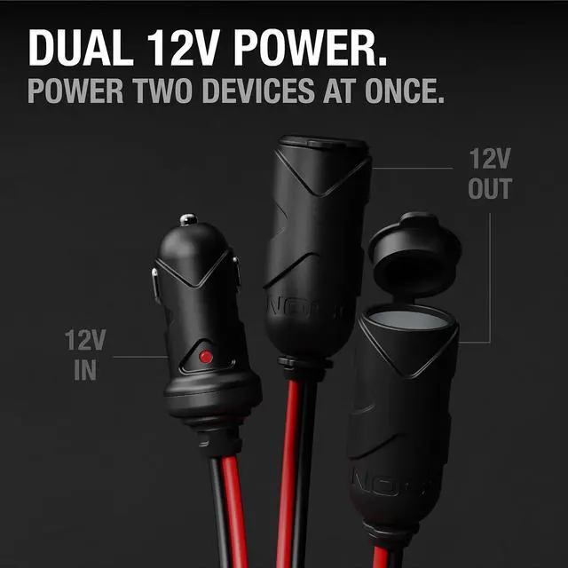 Main image of GC020 12 Volt Plug 2-Way Splitter, Red and Black