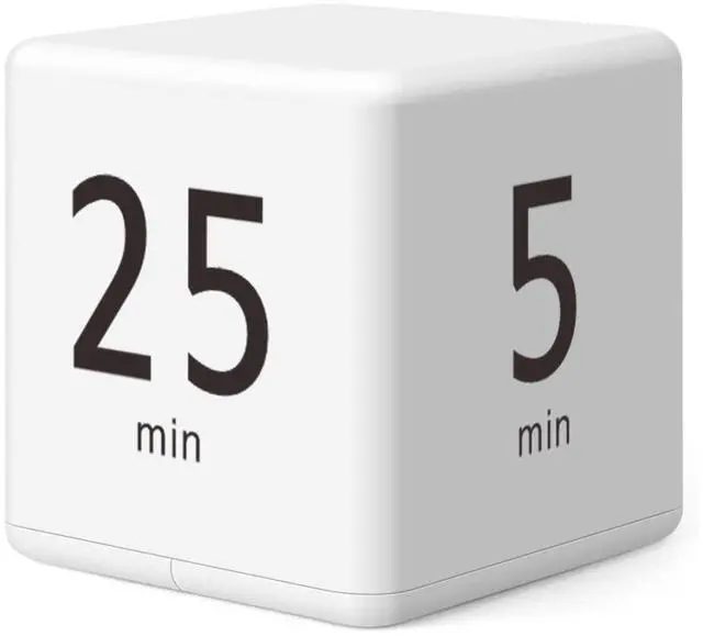 Main image of Pomodoro Cube Timer, Productivity Visual Timer 5/25/15/45 Minutes Preset, Desk Portable Rotating Multi Timers for ADHD Time Management Work Study Cooking Workout School