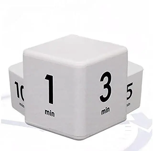 Main image of Cube Timer 1 3 5 10 Minutes - Flip Countdown Visual Timer for Time Management, Kitchen, Workout, Study, Classroom, Office, Games