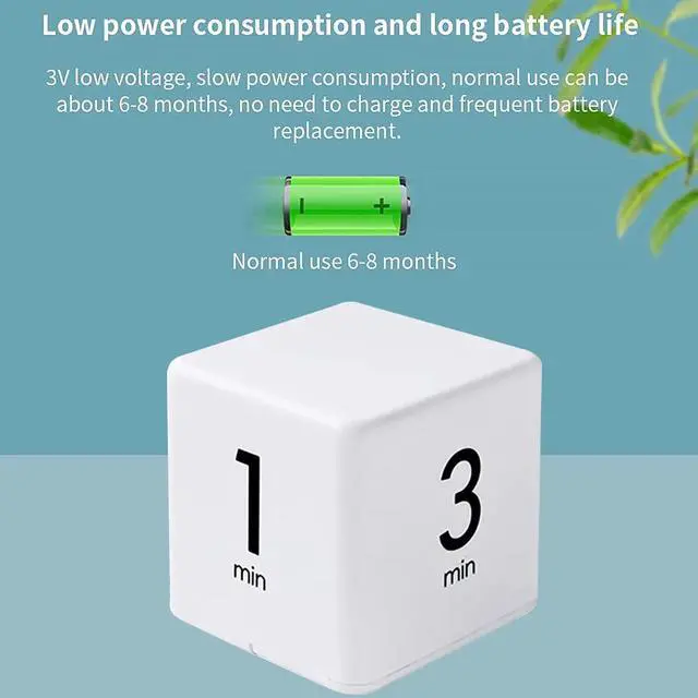 Alt view image 4 of 7 - Cube Timer 1 3 5 10 Minutes - Flip Countdown Visual Timer for Time Management, Kitchen, Workout, Study, Classroom, Office, Games