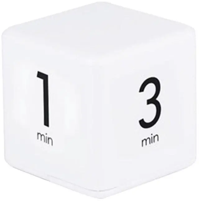 Main image of Cube Timer, Rotation Timer, 1/3/5/10 Min and Custom Countdown, Productivity Timer with Adjustable Volume, Gravity Sensor Flip Timer, Management Timer for Home Office Kitchen