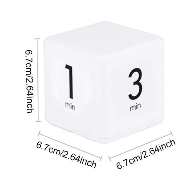 Alt view image 2 of 7 - Cube Timer, Rotation Timer, 1/3/5/10 Min and Custom Countdown, Productivity Timer with Adjustable Volume, Gravity Sensor Flip Timer, Management Timer for Home Office Kitchen