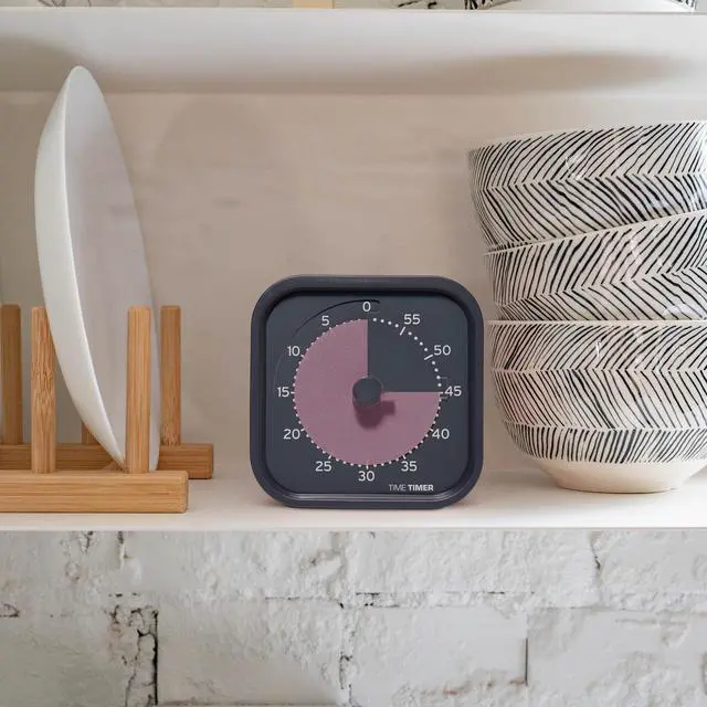 Alt view image 3 of 4 - MOD Home - Metallic Series - Individual Sized 60 Minute Visual Countdown Timer for ADHD, Adults, Students, and Pomodoro with Silent Operation (Metallic Storm)