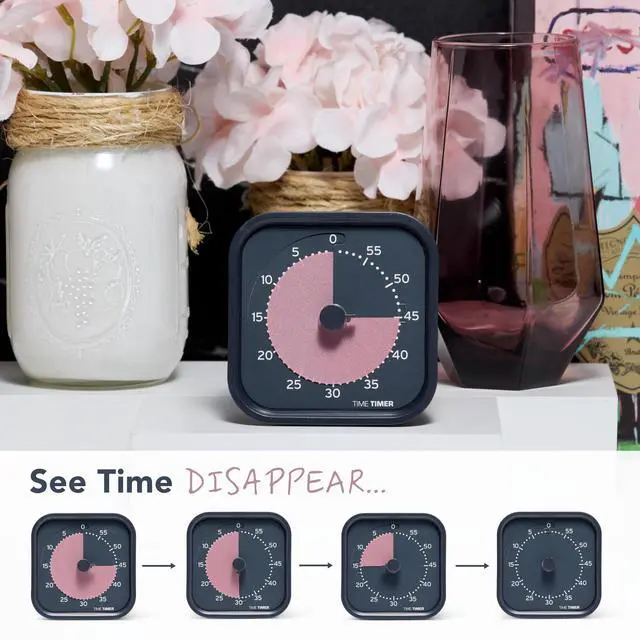 Alt view image 4 of 4 - MOD Home - Metallic Series - Individual Sized 60 Minute Visual Countdown Timer for ADHD, Adults, Students, and Pomodoro with Silent Operation (Metallic Storm)