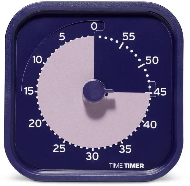Main image of MOD Home - Metallic Series - Individual Sized 60 Minute Visual Countdown Timer for ADHD, Adults, Students, and Pomodoro with Silent Operation (Metallic Indigo)