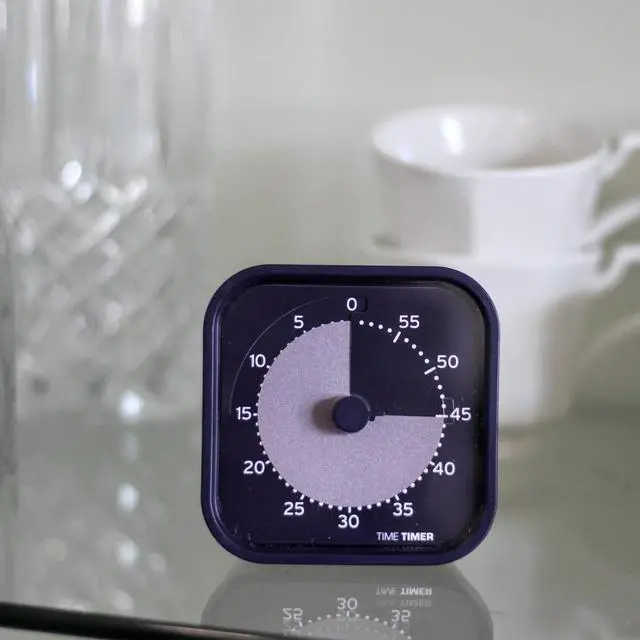 Alt view image 5 of 6 - MOD Home - Metallic Series - Individual Sized 60 Minute Visual Countdown Timer for ADHD, Adults, Students, and Pomodoro with Silent Operation (Metallic Indigo)