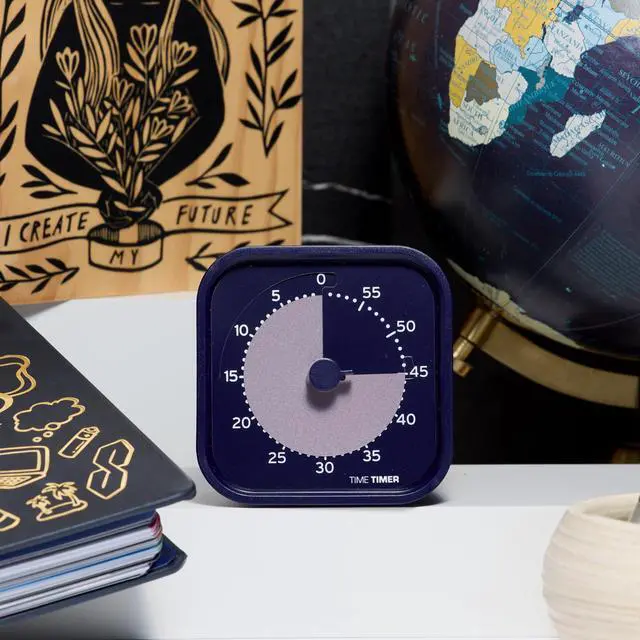 Alt view image 6 of 6 - MOD Home - Metallic Series - Individual Sized 60 Minute Visual Countdown Timer for ADHD, Adults, Students, and Pomodoro with Silent Operation (Metallic Indigo)