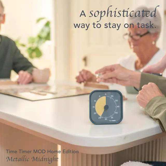 Alt view image 2 of 5 - MOD - Home Edition - Individual Sized 60 Minute Visual Countdown Timer for ADHD, Adults, Students, and Pomodoro with Silent Operation (Metallic Midnight)