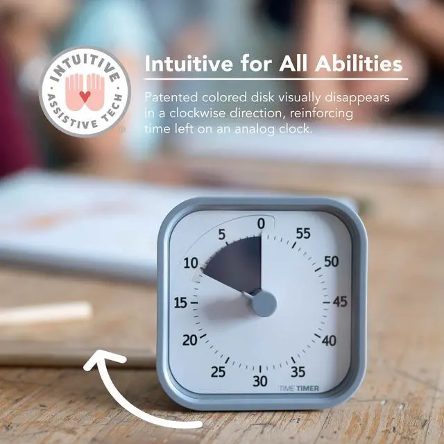 Alt view image 2 of 6 - MOD 60-Minute Visual Timer, Home Edition, Silent Operation, Study Tool for Homeschool and Office Use (Pale Shale)