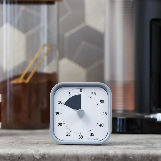 Alt view image 3 of 6 - MOD 60-Minute Visual Timer, Home Edition, Silent Operation, Study Tool for Homeschool and Office Use (Pale Shale)