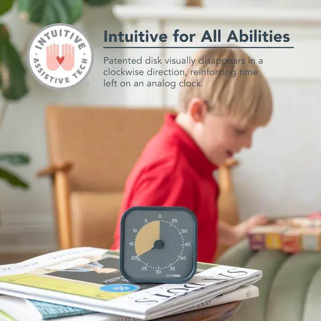 Alt view image 4 of 5 - MOD - Home Edition - Individual Sized 60 Minute Visual Countdown Timer for ADHD, Adults, Students, and Pomodoro with Silent Operation (Metallic Midnight)