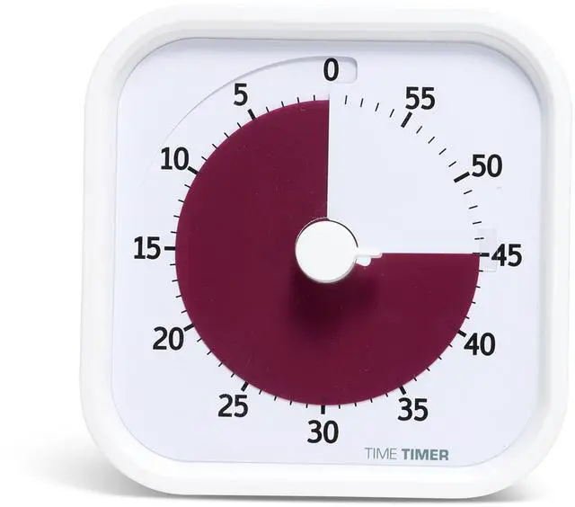 Main image of Home MOD 60 Minute Kids Visual Timer Home Edition For Homeschool Supplies Study Tool, Timer for Kids Desk, Office Desk and Meetings with Silent Operation (Cotton Ball White)