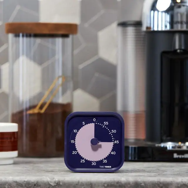 Alt view image 3 of 6 - MOD Home - Metallic Series - Individual Sized 60 Minute Visual Countdown Timer for ADHD, Adults, Students, and Pomodoro with Silent Operation (Metallic Indigo)