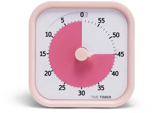 Main image of MOD 60-Minute Visual Timer, Homeschool Supplies Study Tool, Timer for Office and Meetings with Silent Operation (Peony Pink)