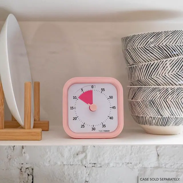 Alt view image 2 of 7 - MOD 60-Minute Visual Timer, Homeschool Supplies Study Tool, Timer for Office and Meetings with Silent Operation (Peony Pink)