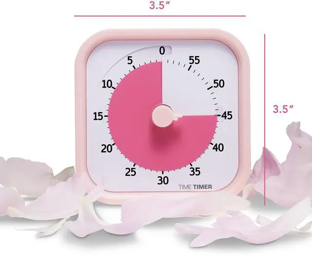 Alt view image 3 of 7 - MOD 60-Minute Visual Timer, Homeschool Supplies Study Tool, Timer for Office and Meetings with Silent Operation (Peony Pink)