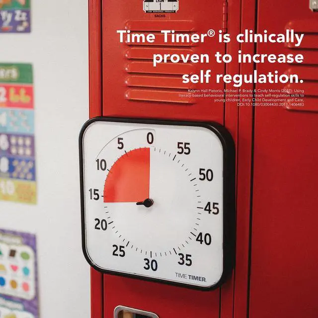 Alt view image 4 of 6 - 12 inch Visual Timer 60 Minute Kids Desk Countdown Clock with Dry Erase Activity Card, Also Magnetic for Classroom, Homeschooling Study Tool, Task Reminder, Home and Kitchen Timer