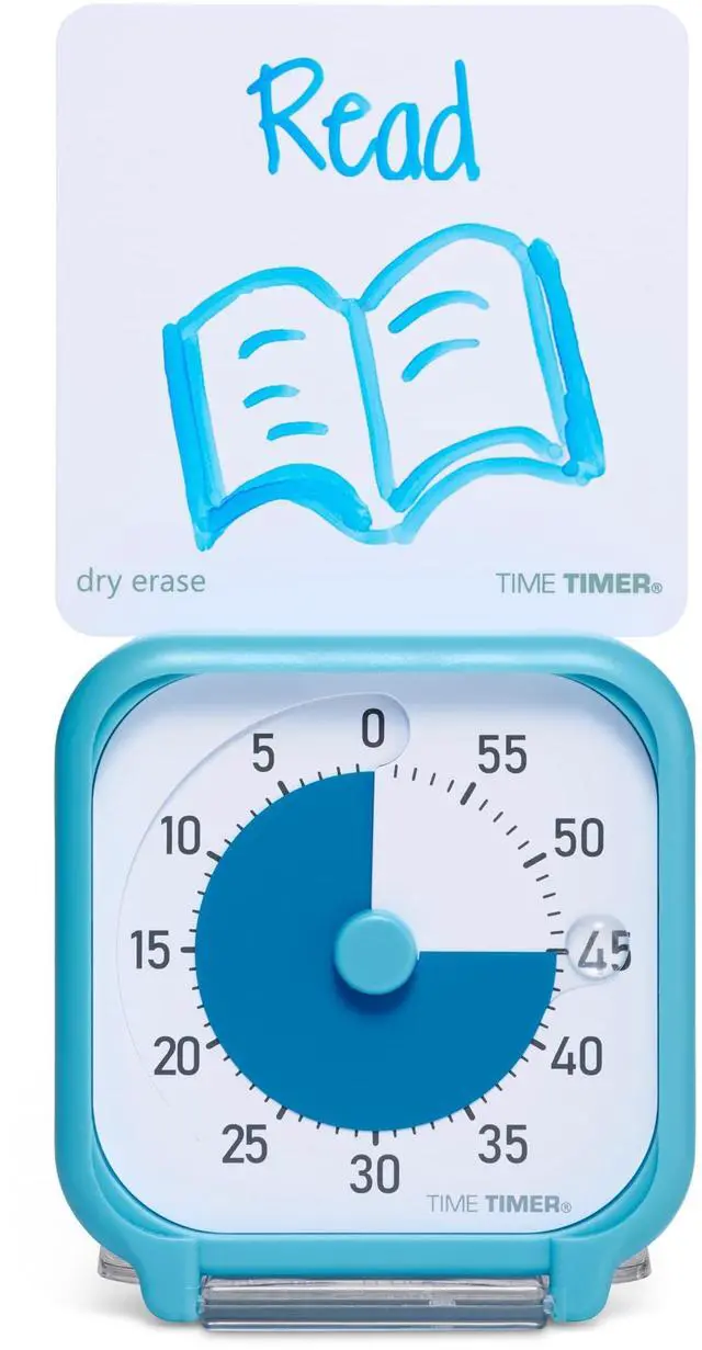 Main image of 3 Inch Visual Timer 60-Minute Quiet Portable Countdown Timer for Kids, Teachers, Students & Adults Helps with Focus, Transitions, ADHD, Autism & Time Blindness (Blue & White)