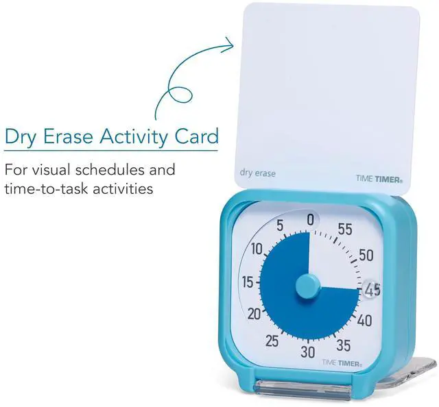 Alt view image 2 of 5 - 3 Inch Visual Timer 60-Minute Quiet Portable Countdown Timer for Kids, Teachers, Students & Adults Helps with Focus, Transitions, ADHD, Autism & Time Blindness (Blue & White)