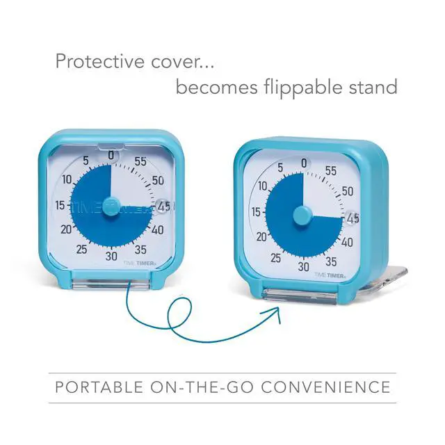 Alt view image 3 of 5 - 3 Inch Visual Timer 60-Minute Quiet Portable Countdown Timer for Kids, Teachers, Students & Adults Helps with Focus, Transitions, ADHD, Autism & Time Blindness (Blue & White)