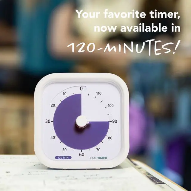Alt view image 2 of 5 - 120 Minute MOD Education Edition Visual Timer with Desktop Software for Kids Classroom Learning, Testing Timer, Study Tool and Office Meetings with Silent Operation (White - 120min)