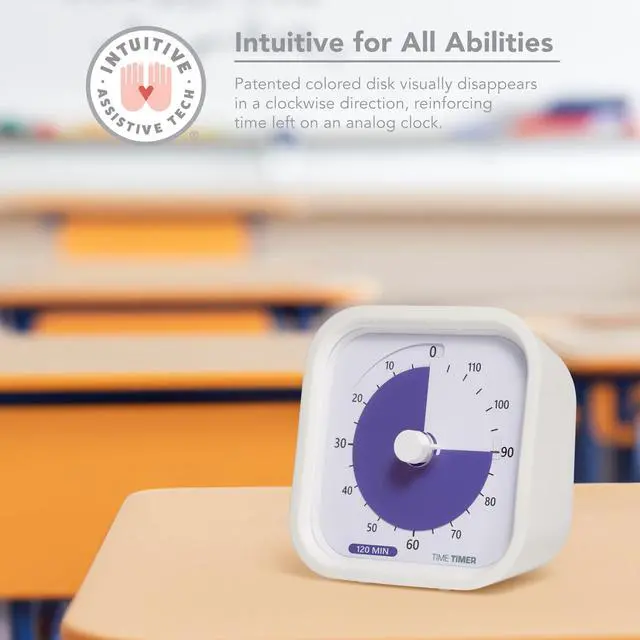 Alt view image 5 of 5 - 120 Minute MOD Education Edition Visual Timer with Desktop Software for Kids Classroom Learning, Testing Timer, Study Tool and Office Meetings with Silent Operation (White - 120min)