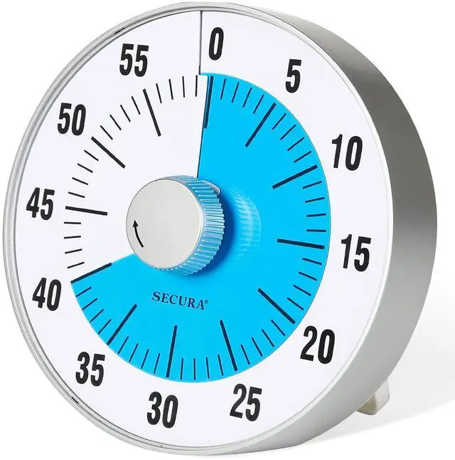 Main image of 7.5-Inch Oversize Visual Countdown Timer, 60-Minute Kitchen Timer | Time Management Tool for Kids, Teachers and Adults (Blue)