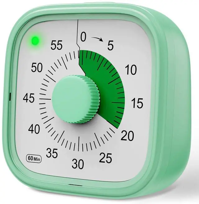 Main image of Visual Timer, Pomodoro Timers for Kids Adults, 60-Minute Countdown Desk Timer for Productivity, Silent ADHD Timer for Kids Toddlers, Kitchen for Cooking