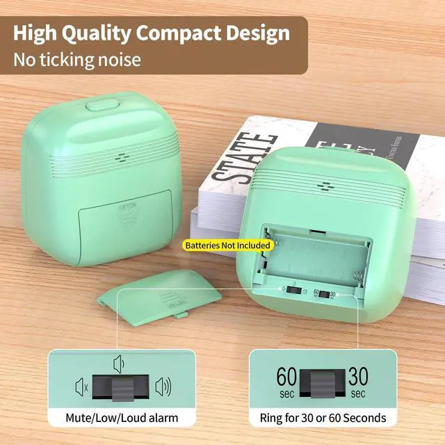 Alt view image 3 of 7 - Visual Timer, Pomodoro Timers for Kids Adults, 60-Minute Countdown Desk Timer for Productivity, Silent ADHD Timer for Kids Toddlers, Kitchen for Cooking