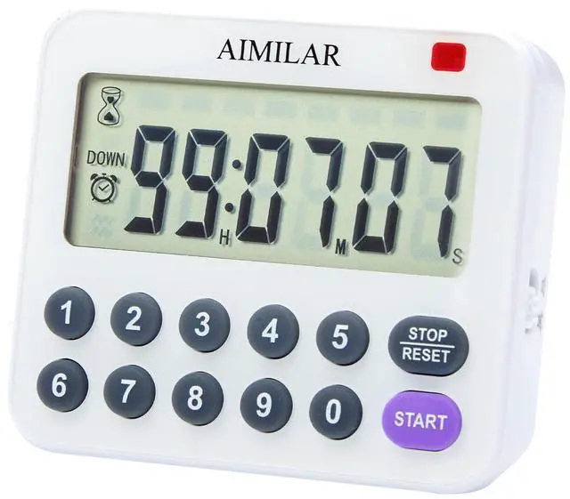 Main image of Magnetic Digital Kitchen Timer with Direct Numerical Keypad, Loud Alarm - 99Hr Countdown Count Up Timer for Cooking Baking Classroom, Batteries Included