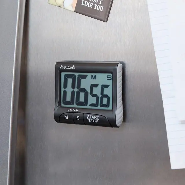 Alt view image 5 of 7 - KT1 Digital Kitchen Timer & Stopwatch, Large Display, Bold Digits, Simple Operation, Loud Alarm, Magnetic Kickstand for Cooking and Classroom