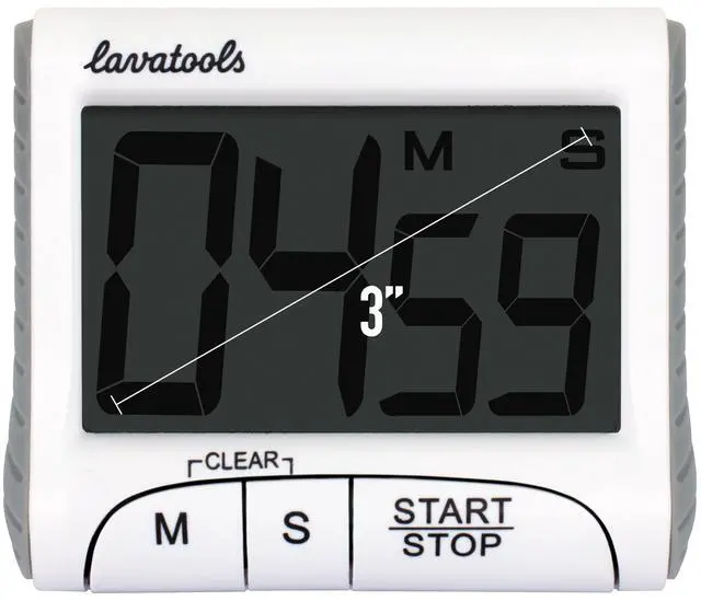 Alt view image 3 of 7 - KT1 Digital Kitchen Timer & Stopwatch, Large Display, Bold Digits, Simple Operation, Loud Alarm, Magnetic Kickstand for Cooking and Classroom