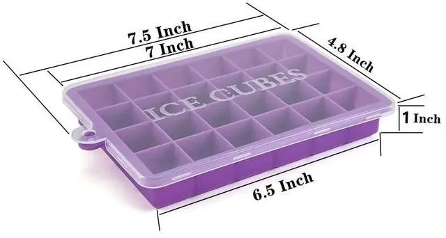 Alt view image 2 of 7 - Ice Cube Tray, 3 Pack Silicone Ice Cube Molds, Ice Cube Trays, Silicone Ice Trays, Easier to Release, BPA Free for Alcohol/Coffee/Beverages (Pink, Light blue, Purple)