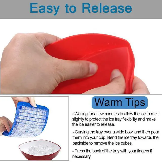 Alt view image 6 of 7 - Silicone Mini Ice Cube Trays 3 Pack, 160 Crushed Ice Cube Molds Easy Release Small Ice Cube for Chilling Whiskey Cocktail, Kitchen Gadgets Stackable Ice Trays, Specialty Accessories Tool for Freezer