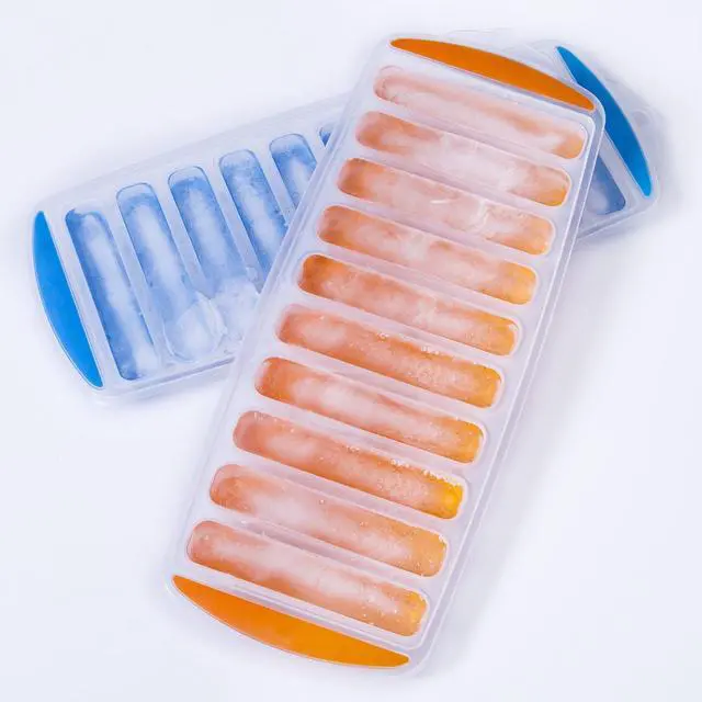 Alt view image 6 of 7 - 4 Pack Ice Cube Trays, Narrow Water Bottle Ice Cube Tray Stick, Silicone Ice Trays for Freezer with Easy Push and Pop Out Material, Ideal for Sports and Water Bottles