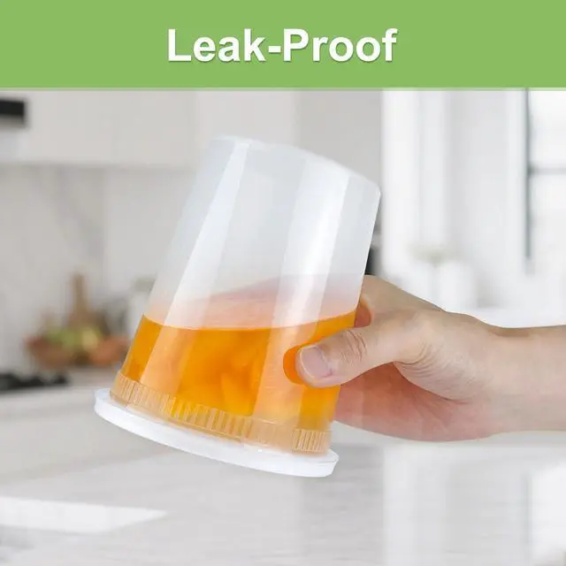 Alt view image 4 of 7 - 60 Sets (120-Piece) Deli Containers with Lids, 32/16/8 oz X 20 Set Each, Leak-Proof & BPA Free Airtight Takeout Plastic Food Storage Containers for Soup, Freezer/Microwave/Dishwasher Safe