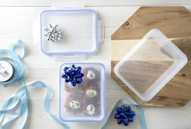 Alt view image 2 of 7 - Plastic Total Solution 3-Pack (8.5-Cup) Food Storage Containers Set, Leakproof & Airtight Plastic Locking Lids Rectangular Containers, BPA-Free Lids, Microwave Dishwasher Freezer Safe